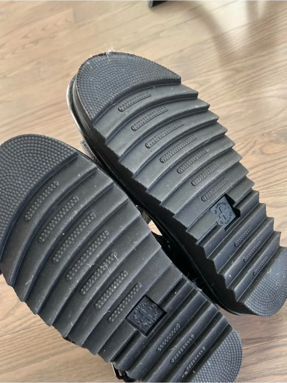 Dr. Martens Black Platform Strap Sandals